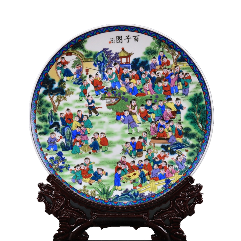 Archaize of jingdezhen porcelain the qing qianlong model of the ancient philosophers figure porcelain plate of restoring ancient ways household adornment furnishing articles