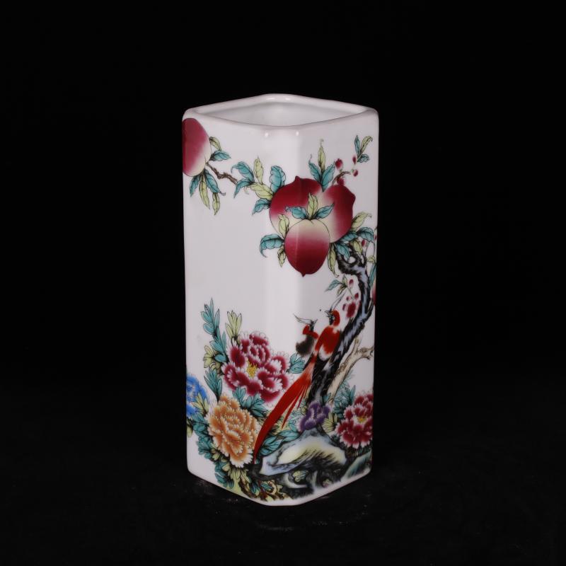 Jingdezhen imitation porcelain industry company "four desk pen container home decoration arts and crafts of overall antique reproduction antique furnishing articles