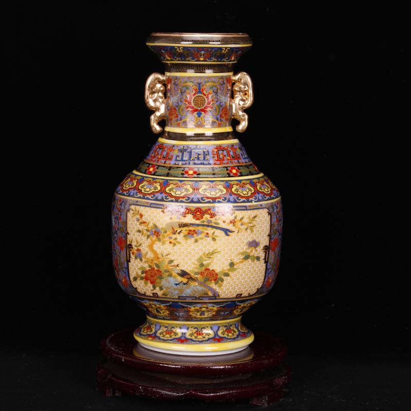 Jingdezhen archaize colored enamel porcelain the qing yongzheng com.lowagie.text.paragraph Chinese antique antique crafts vase archaize home outfit