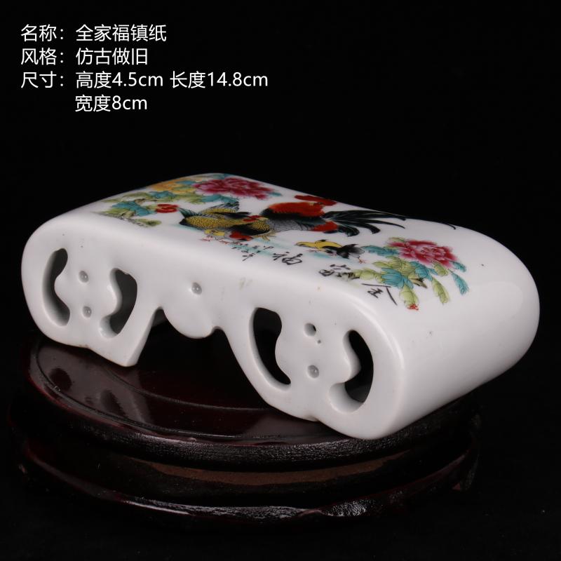 Jingdezhen archaize do old porcelain enamel hand pillow porcelain pillow paperweight basin base imitation collectables - autograph antique ceramic furnishing articles