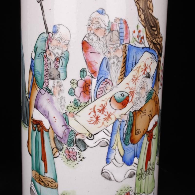 Jingdezhen manual hand - made xiangshan five before the cylinder quiver old folk antiques antiques collection study furnishing articles factory goods