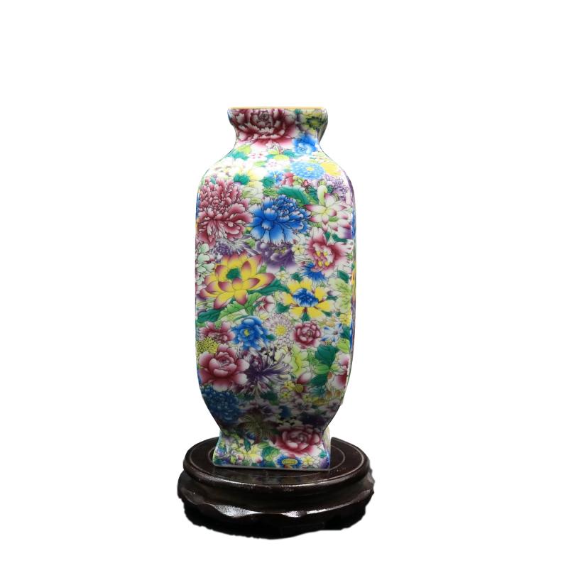 Archaize of jingdezhen porcelain flowers, the qing qianlong com.lowagie.text.paragraph four bottles of antique home decoration antique antique old goods furnishing articles