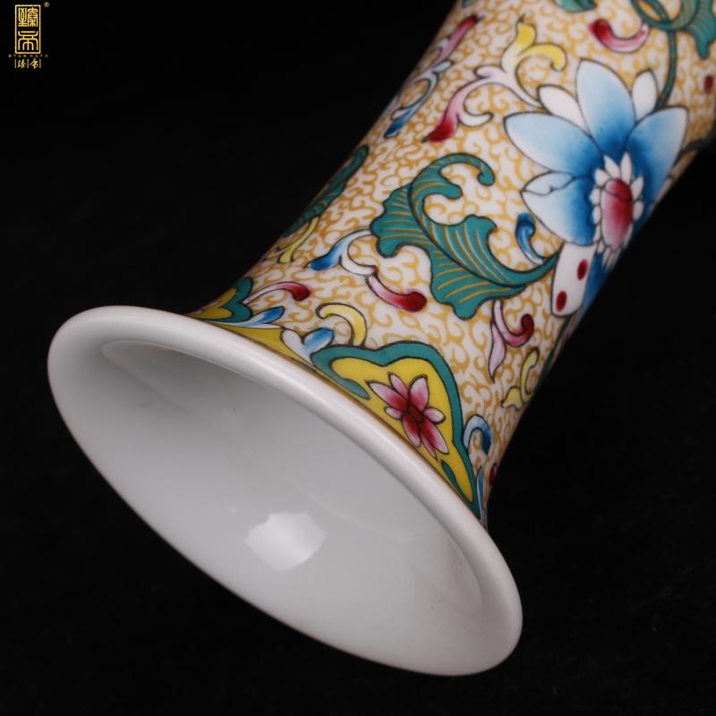 Jingdezhen imitation qianlong hand - made the boy play of the reward bottle of new Chinese style living room decorated boutique antique antique penjing collection