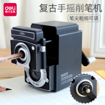 Vigorous pencil sharpener pencil grinder elementary school students use adjustable thickness to turn the pencil sharpener hand-shake pencil sharpener children's manual pencil sharpener into lead art painting sketching portable pencil sharpener