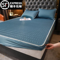 Latex Ice Silk Bed Ogasawara Single-Piece Mattress Cover Mat Schisdreth Protective Sleeve Bed Hood Sleeve Non-slip Fixed Bed Linen Summer 3