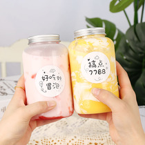 Net red milk tea bottle fat bottle vegetarian tea cup dirty milk tea disposable pet beverage bottle