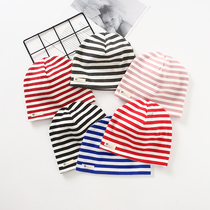 Infant hat spring and autumn female baby cotton newborn knitted hat male child hat winter double cap cap