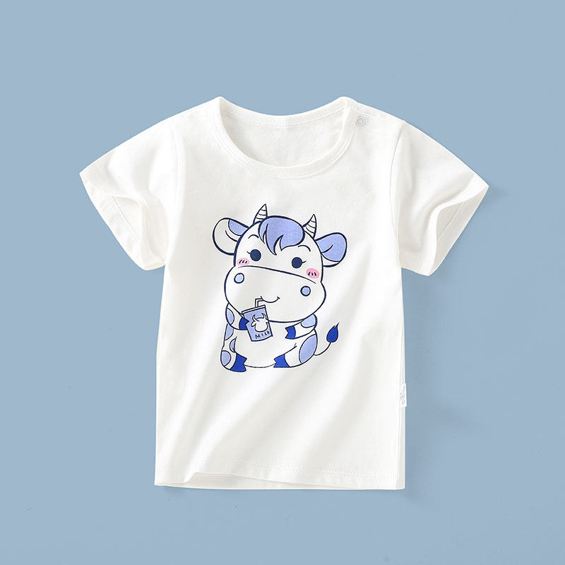 拍2件儿童短袖t恤纯棉夏季薄款小孩半袖