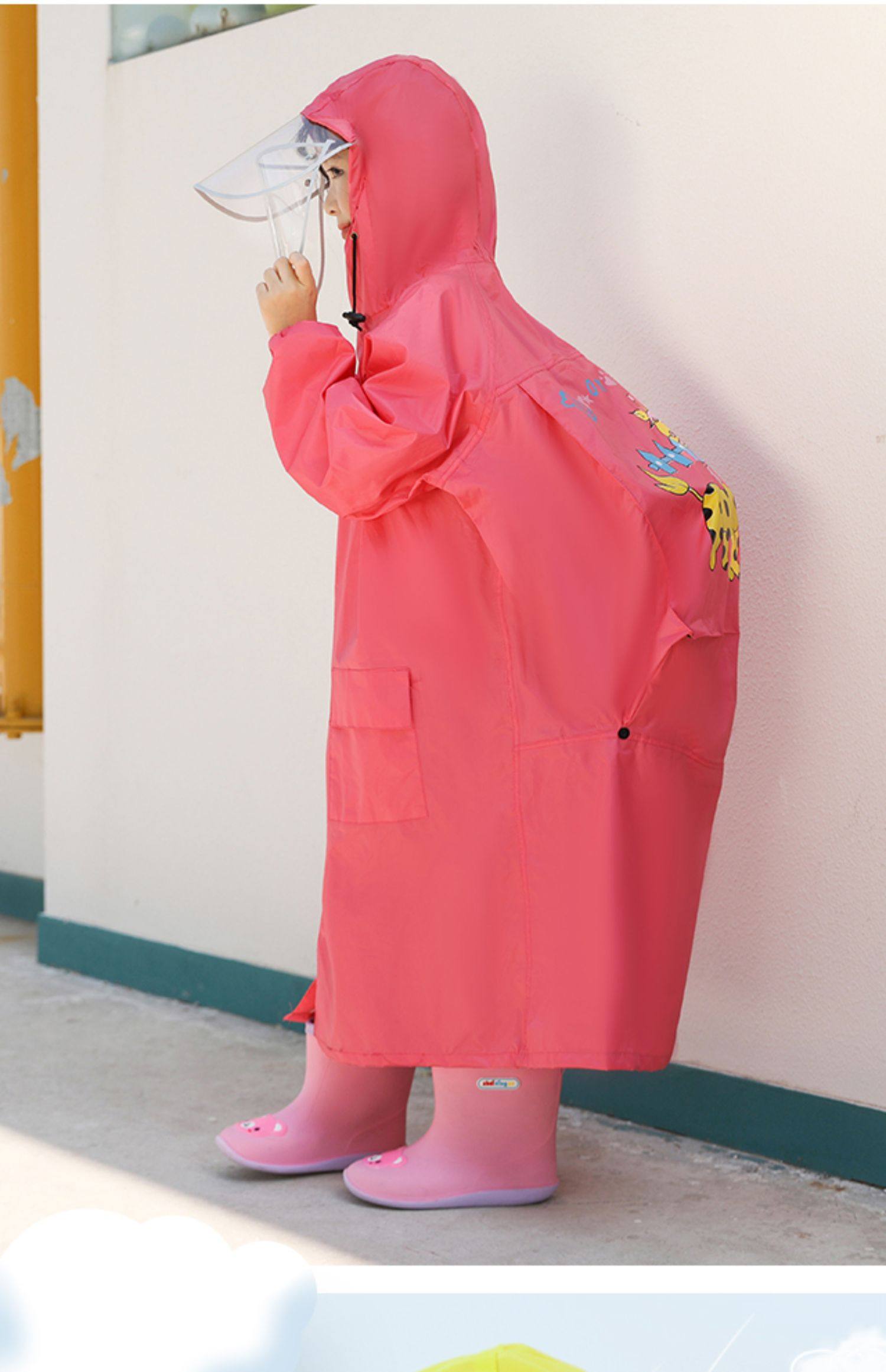 儿童雨衣男童幼儿园小学生小孩上学雨披女童全身宝宝雨衣雨鞋套装
