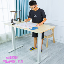 Enlightening Pure Solid Wood Writing Home Desk High School Junior High School Students Special Liftable Learning Table For Teens