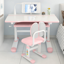 Childrens learning table girls home desk primary school desk chair writing table and chair set can be adjusted