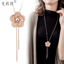 Sweater chain long wild simple high-end double-layer sweater chain necklace fashion accessories pendant jewelry to send girlfriend