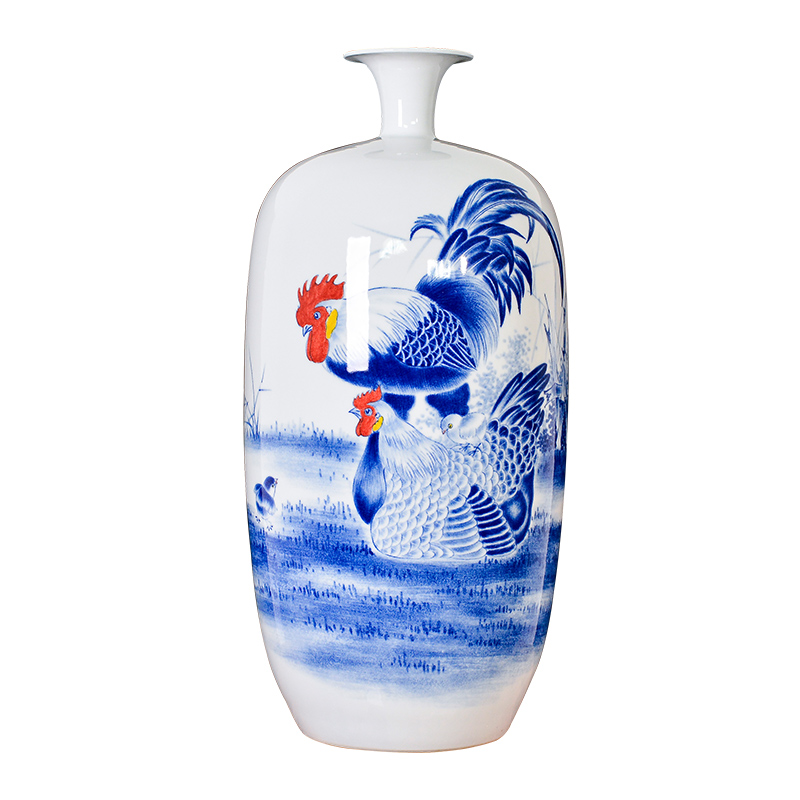 The Master of jingdezhen ceramics hand - made intergenerational vase Chinese style living room TV ark, rich ancient frame decorative plate is placed