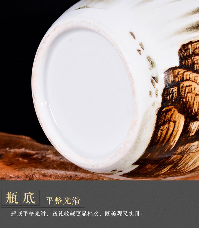台面花瓶颜色分类: 手绘小桥流水人家瓶送底座地市: 景德镇市省份