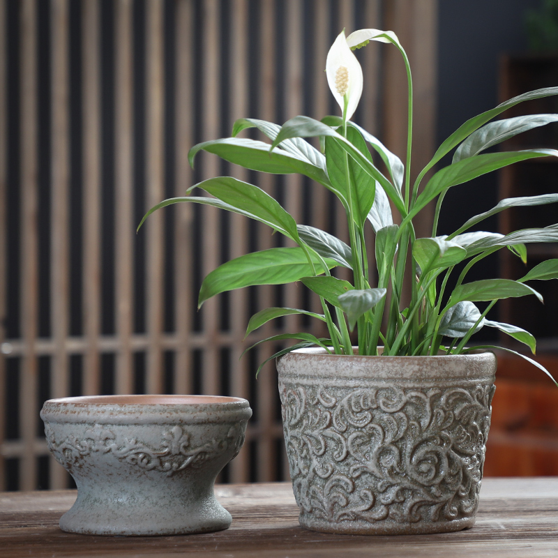 Lazy flowerpot ceramic sale package mail large clearance of creative move other butterfly orchid tree fleshy flower pot