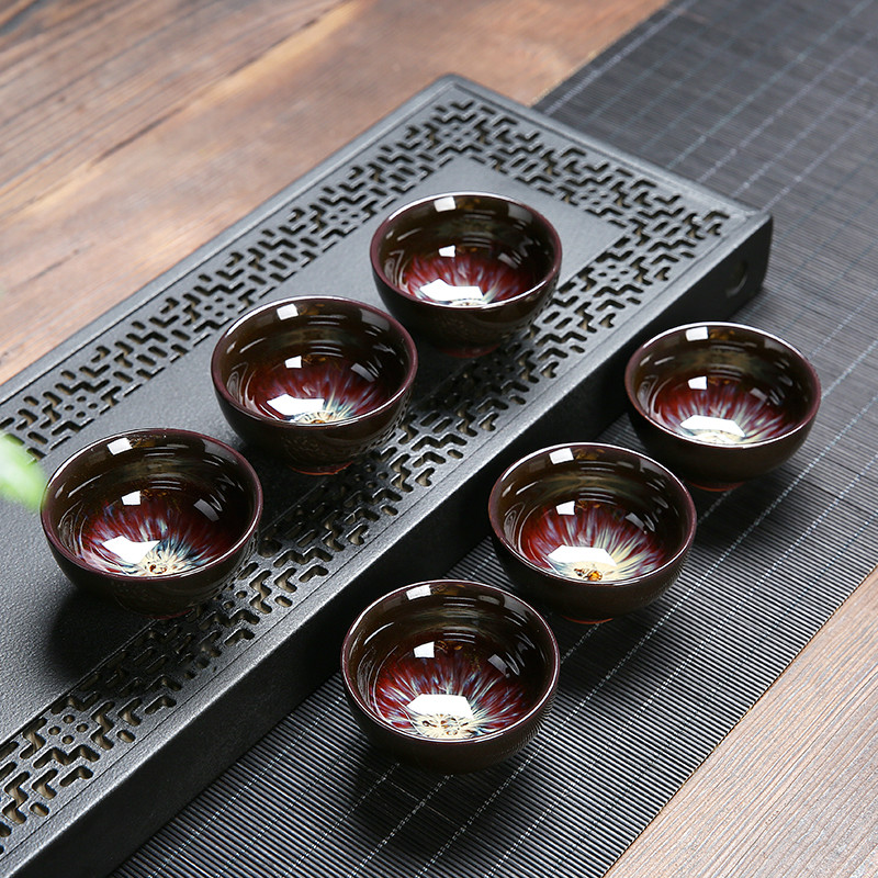 Fujian and tea set built red glaze, household automatically make tea of the lazy ceramic teapot millstones kung fu tea cups