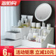 Drawer-type cosmetic storage box dormitory finishing skin care desktop dressing table plastic mask lipstick rack Drawer-type cosmetic storage box dormitory finishing skin care desktop dressing table plastic mask lipstick rack