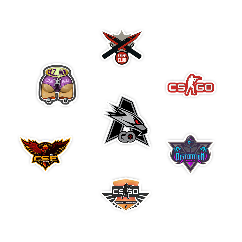 50 counter-strike csgo helmet suitcase skateboard note electric car waterproof graffiti stiers