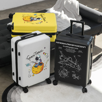 Suitcase womens day department small graffiti student pull bar box 2022 new men 20 inch sturdy and durable 24 suitcase