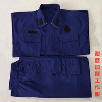 Autumn Winter Thickened Mens Long Sleeve Abrasion Resistant Work Suit Outdoor Blue Repair Clothing Resistant Breathable Winter Clothing