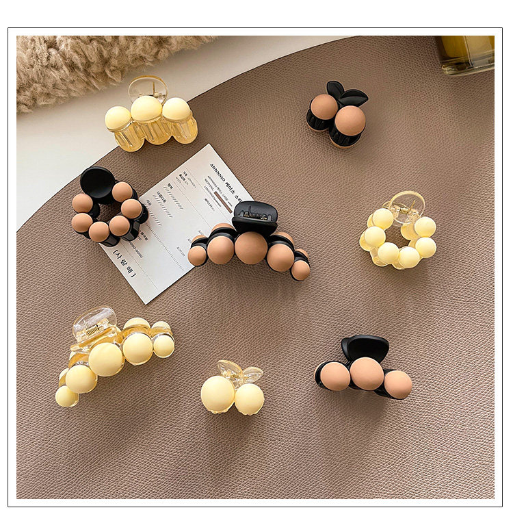 奶油色小号抓夹刘海夹发饰鲨鱼夹发卡头发小夹子女头饰小爪子发夹