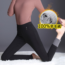 Wool pants middle-aged and elderly ladies large size leggings thickened warm cashmere pants fat mother fattened cotton pants winter