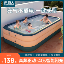 Inflatable swimming pool home with adult children bathing pool family can fold baby children swimming bucket large pool