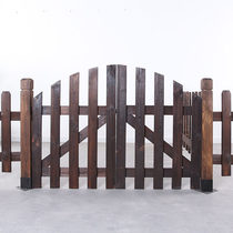 Outdoor anti-corrosion wooden fence door Garden courtyard decorative wooden door Small fence fence Outdoor solid wood fence grid door