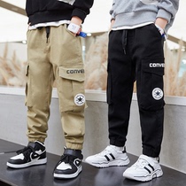Boys' pants spring autumn 2022 new children's casual pants trendy chic workwear pants fat boys pants