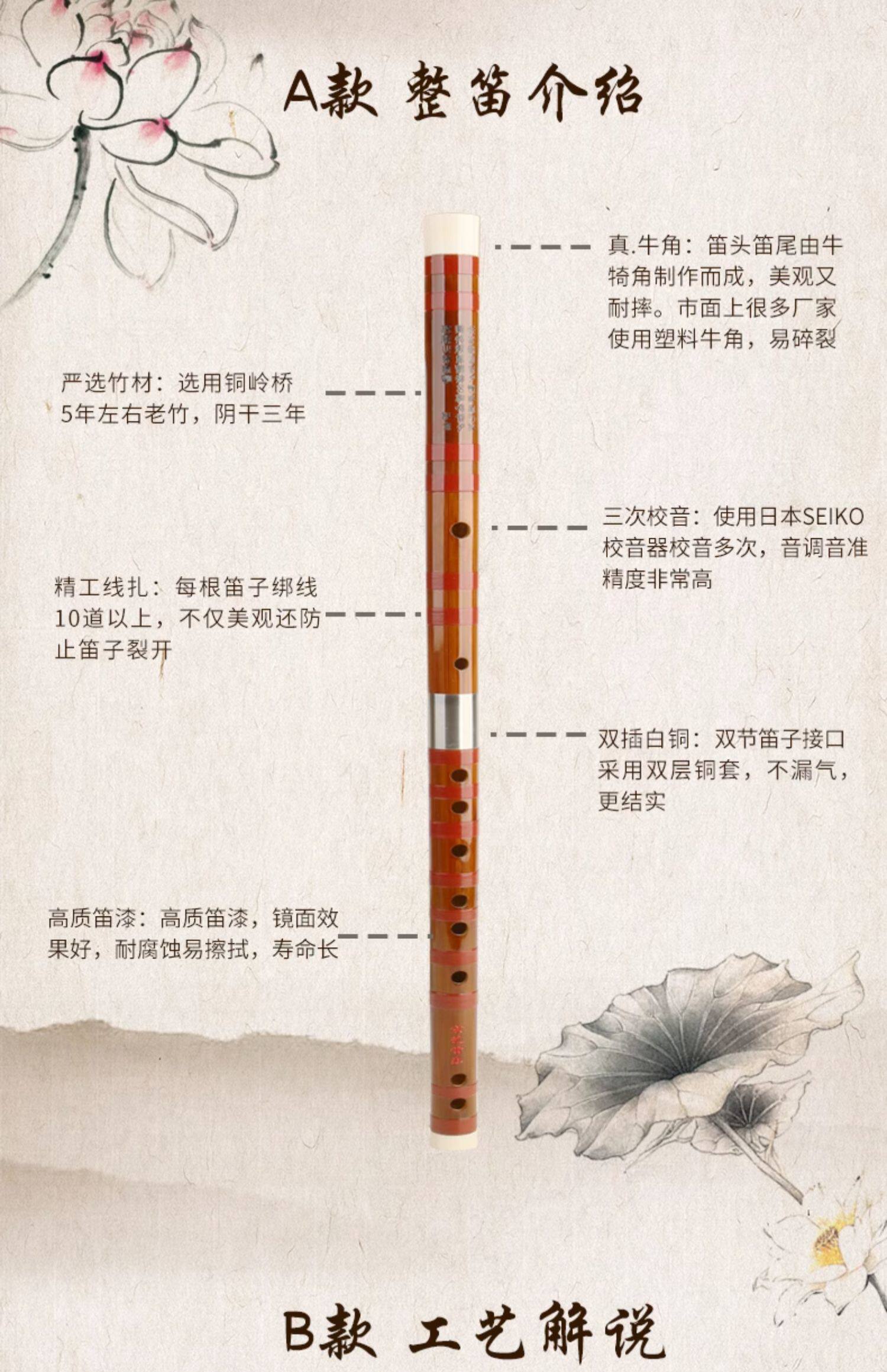 王家彪专业演奏初学者笛子苦竹乐器成人儿童练习入门学