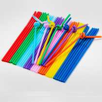Special price beverage bottle straw Disposable color art milk tea thin straw Beverage straw changeable shape can be knotted