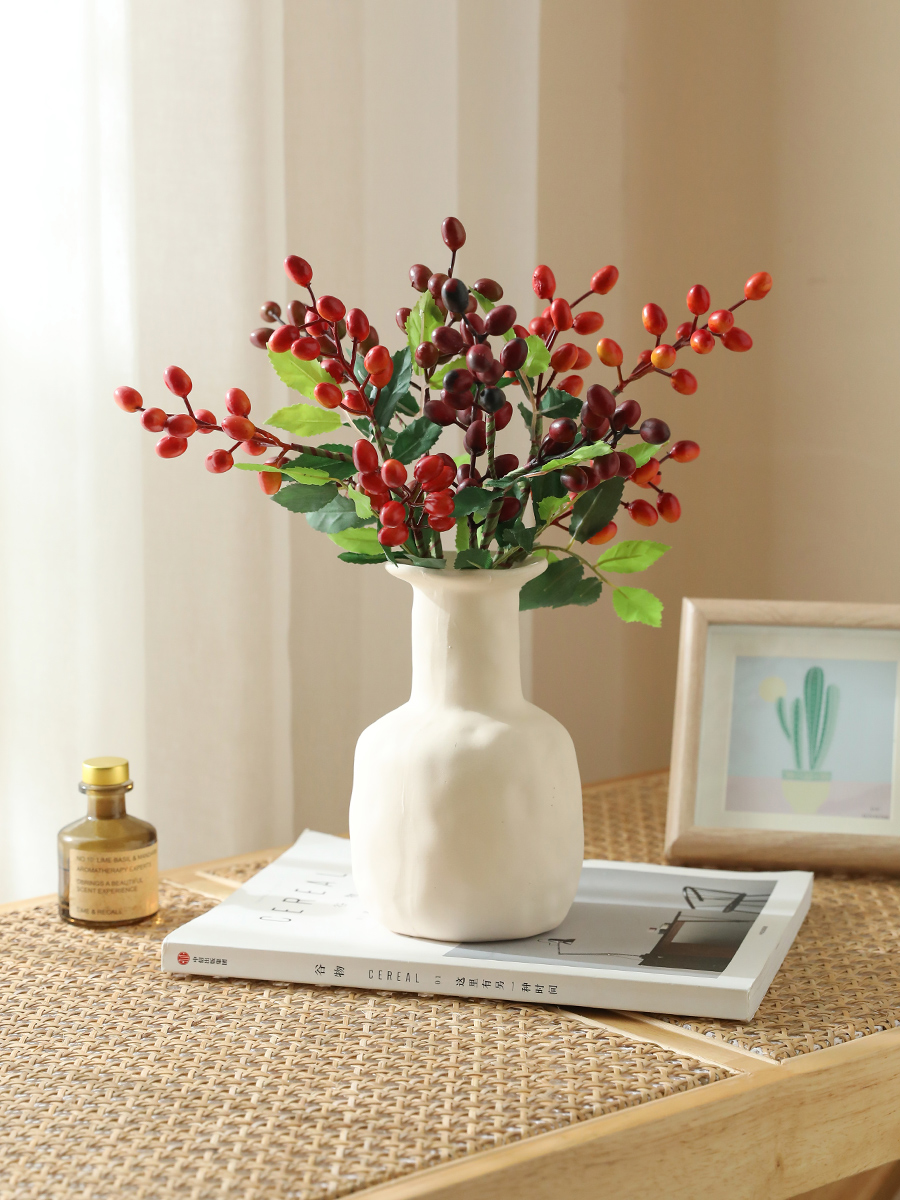 Taihuan Olive Fruit Artificial Flower Fake Fruit Berry Branches American Style Furnishings Living Room Table Decoration Floral Ornaments