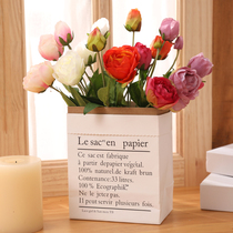 Thai ring 4 fork small peony simulation flower set Pastoral wind fresh small bouquet Living room dining table bedroom decoration