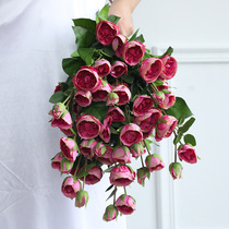 Thai ring simulation small rose bouquet 6 high quality small rose bouquet home desktop ornaments model room decoration