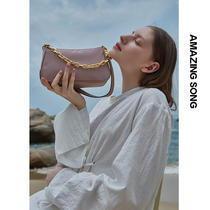 Amazing Song underarm bag shoulder bag baguette portable casual premium chain niche bag women autumn and winter