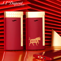 Dupont lighter dupont French windproof mens electronic gas red year of the ox to send boyfriend Dupont lighter