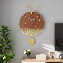 Modern simple wall clock Living room household fashion clock decoration clock Chinese personality creative light luxury silent clock