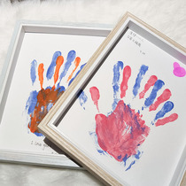 Diy couple handprint photo frame creative oil picture frame Press Palm souvenir pair male handprint 520 gift
