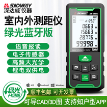 Deep Dawei Green Bluetooth Rangefinder Infrared Electronic Ruler Measuring Room High Precision Indoor and Outdoor Laser Rangefinder