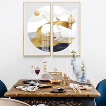Nordic restaurant decorative painting modern minimalist living room sofa background wall porch corridor light luxury creative two-link painting