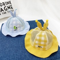 Summer baby fishermans hat baby breathable net hat toddler sunshade cap cap cute male and female newborn hat