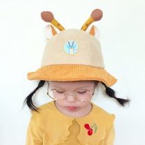 Baby fisherman hat autumn and winter 1-2-3 years old baby cute deer basin hat super cute childrens hat warm child