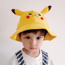 Baby fisherman hat Autumn and winter childrens pot hat 1-2-3-4-year-old girl cute cartoon cute hat Korean version of the boy hat
