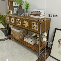 FURNITURE CABINET RETRO IRON ART BUCKET CABINET CONTAINING LIVING ROOM DRAWER SPECIAL PRICE SHELF FLOWER SHELF COLORFUL DRAWING NEW BUCKET CABINET