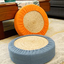 Custom grass knitted puccino cover cushion cover for sitting round cloth cover cotton linen detachable washing day style tatami special cover