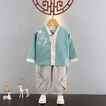 Childrens clothing Han clothes boy ancient clothes Spring and autumn baby Dom clothes for young boys Retro Clothes Young Boy China Wind Performance Suit