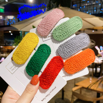 Sen m rabbit red cute wool hairclip wool clip card clip headdress Korean girls word clip edge clamp