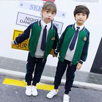 Kindergarten Garden Clothes Spring and Autumn Clothes British College Three Piece Childrens Class Clothes Teachers Customized Primary School Uniform Set