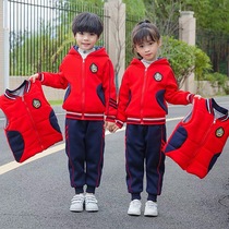 Kindergarten garden clothing autumn and winter clothing three-piece thickening first grade class uniforms sports meeting primary school uniforms winter