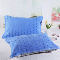 Liuyi student pillow towel cotton single pillow towel school dormitory blue cartoon breathable cotton pillow towel